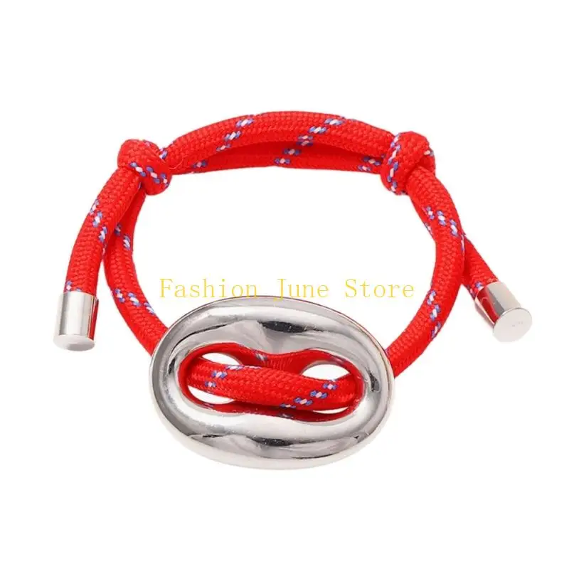 N5KA Braided Cord Bracelet with Adjustable Knot Fit for Everyday Pairing