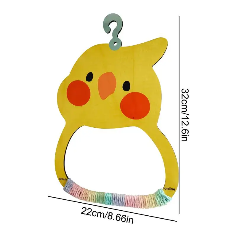 Cockatiel Swing Parakeets Cage Bird Swing Toy Wooden Perch Colorful Beak-Grinding Exerciser Habitat Decoration for Lovebird