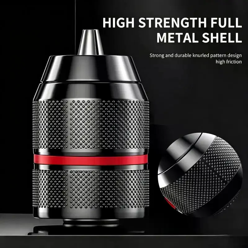 

Drill Chuck 10mm Hard Metal Self Locking Keyless Electric Tools 3/8-24UNF Thread For Rechargeable Drills Accessory