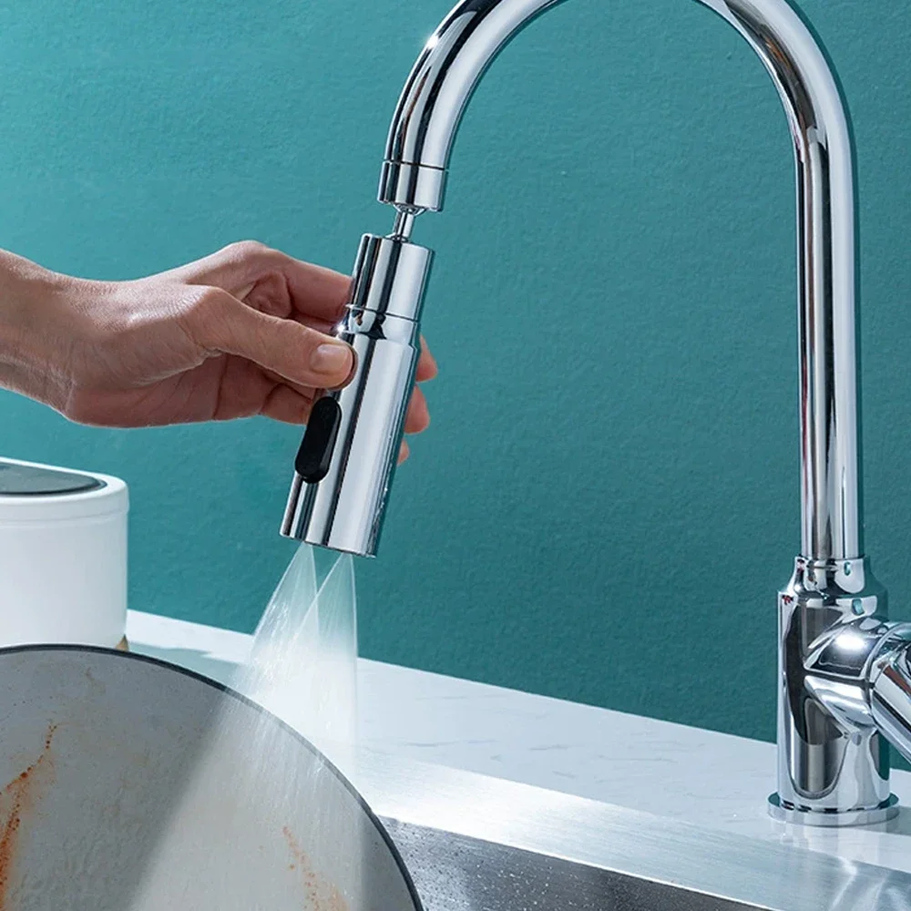 

Удлинитель кухонного смесителя, повышающий предотвращение брызг, вращающийся на 360° смеситель, три режима, экономия воды, домашний расширенный фильтр для душа