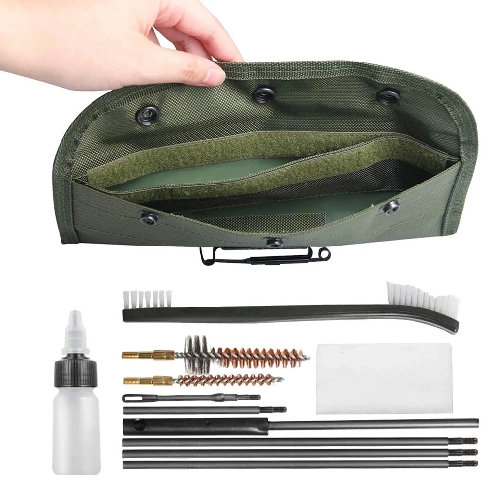 10PCS/Pack AR15 M16 M4 Gun Brushes Cleaning Kit Airsoft Pistol Cleanner 5.56mm .223 22LR .22 Tactical Rifle Gun Brushes Set