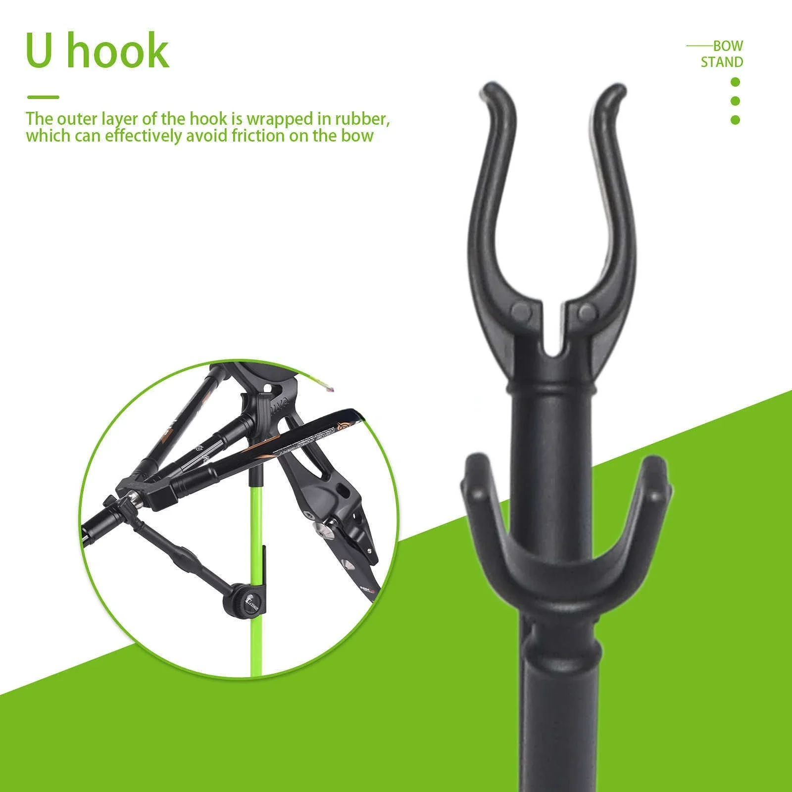 

1 Piece Archery Recurve Bow Stand Holder Foldable Fiberglass Material Bow Rack Holding Recurve Bows Shooting Accessories