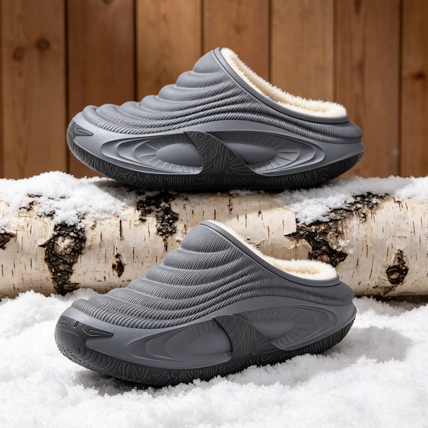 Wasserdichte Winter-Hausschuhe für Damen und Herren, warm, mit Plüschfutter, rutschfest, strapazierfähig, mit dicker Sohle, für den Innen- und Außenbereich. – Detail 10