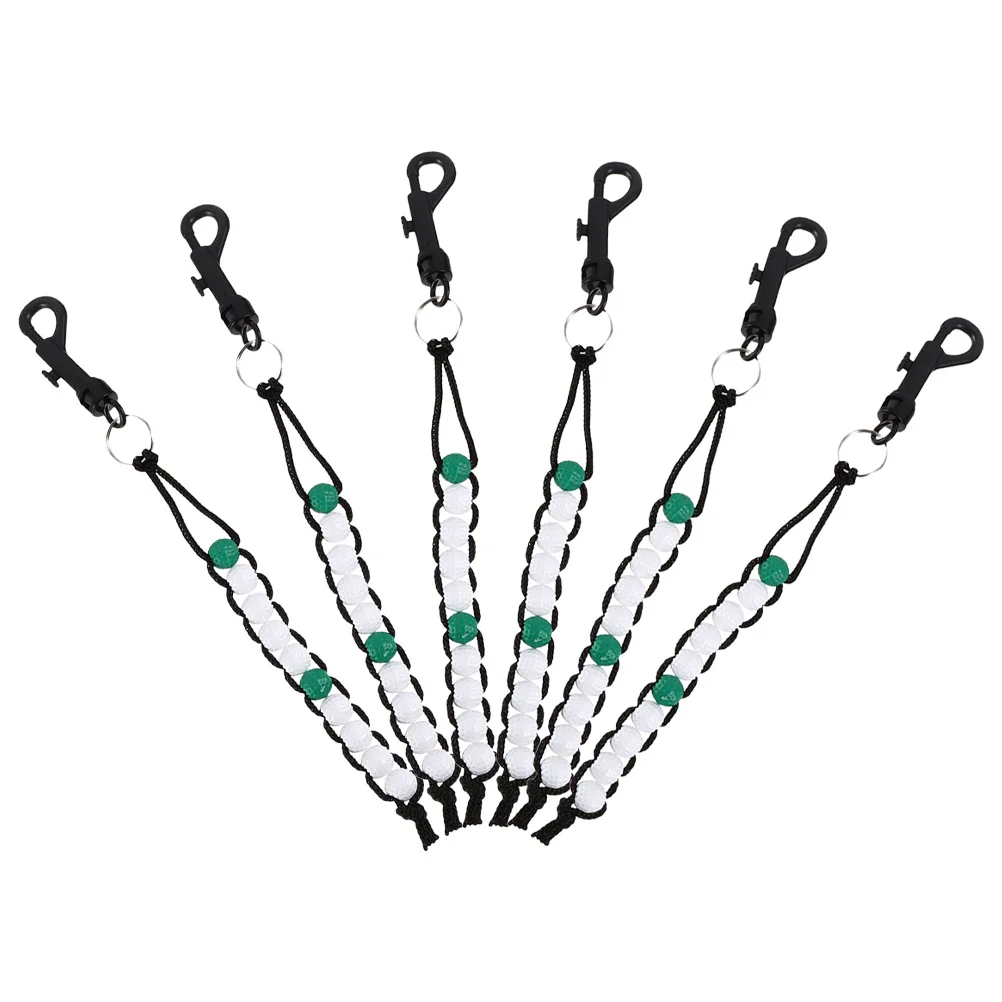 6 قطعة جولف النتيجة عداد المفاتيح البلاستيك الخرز قذفة المقتفي أداة التدريب لتحليل استراتيجية لعبة جولف النتيجة عداد ساعة