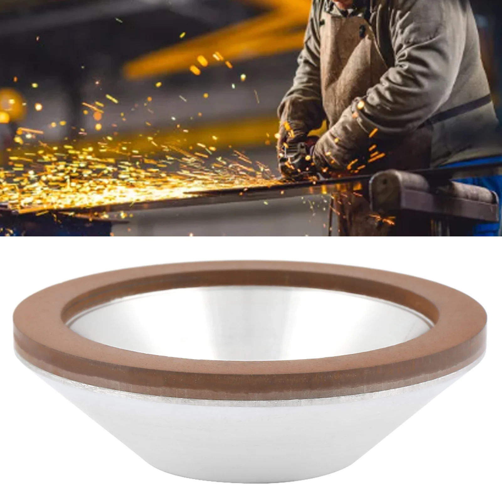 

Шлифовальный стаканчик 100 мм, зернистость 180, шлифовальный диск для твердосплавного металла, зернистость 180, чашка, чашка, чашечное колесо