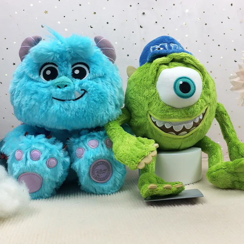 Cartoon Sullivan And Mike Plush Toys Pixar Blue Monsters Inc Stuffed Soft Doll Sulley Michael Wazowski Anime Things Gift For Kid