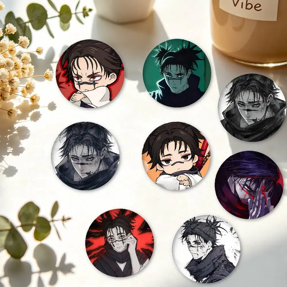 Cool C-Choso J-Jujutsu K-Kaisen Minimalist Exquisite Tinplate Brooches: Sleek Badge Lapel Pins For Bag Accessories