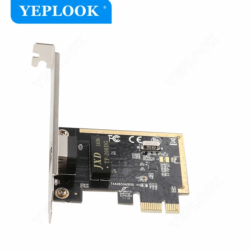 Carte réseau Lan PCIe RJ45 Gigabit Ethernet pour ordinateur de bureau, processeur Realtek RT8111H, 10/100/1000Mbps, crucA065