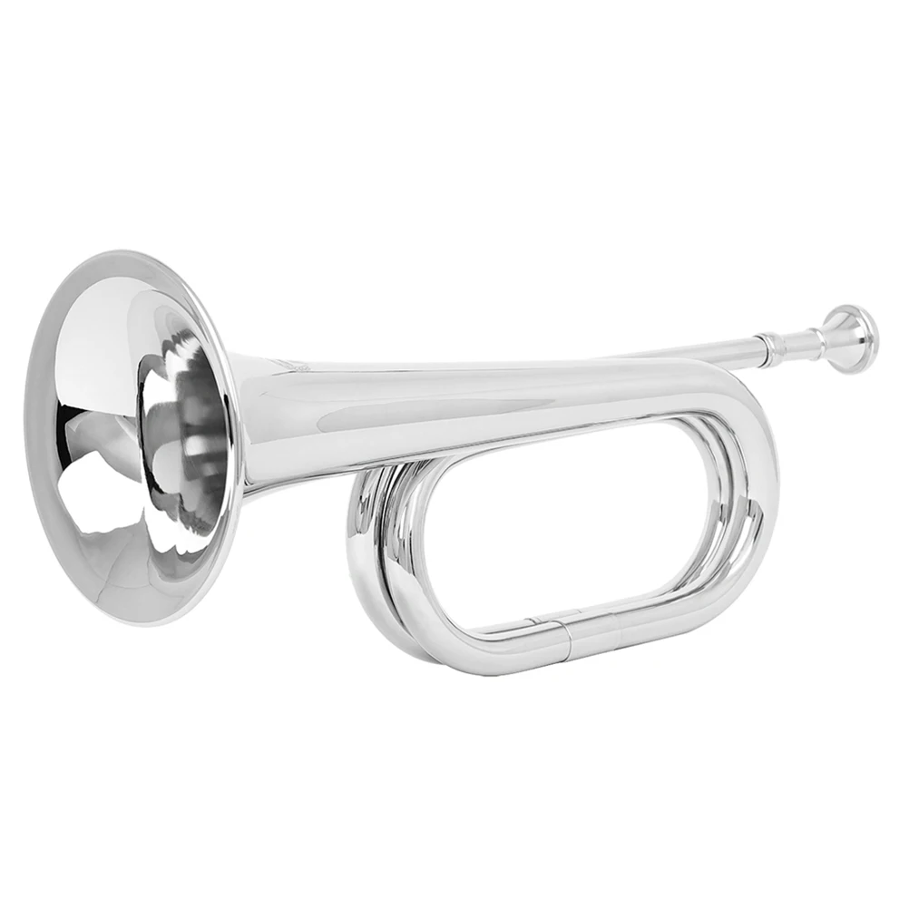 

Copper Bugle Trumpet Beginner Friendly Durable Polished Grinding Process Perfect Workmanship Musical Instrument for Orchestra