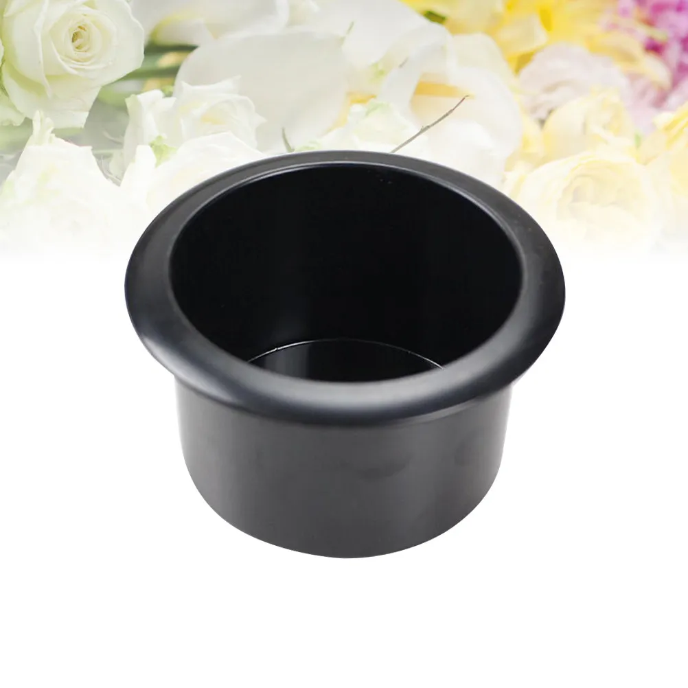Sturdy Black ABS Plastic Cup Holder Insert Drop Sofa Recliner Boat Poker Table Easy Clean Removable Permanent Mount Cup