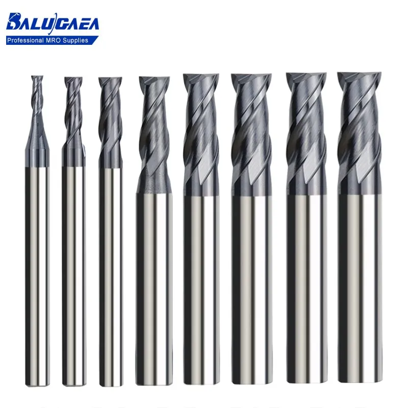 

Milling Cutter 2 Flute Router Bit 1-12mm Tungsten Carbide End Mill HRC 45 CNC Machine Milling Tools CNC Milling Bit