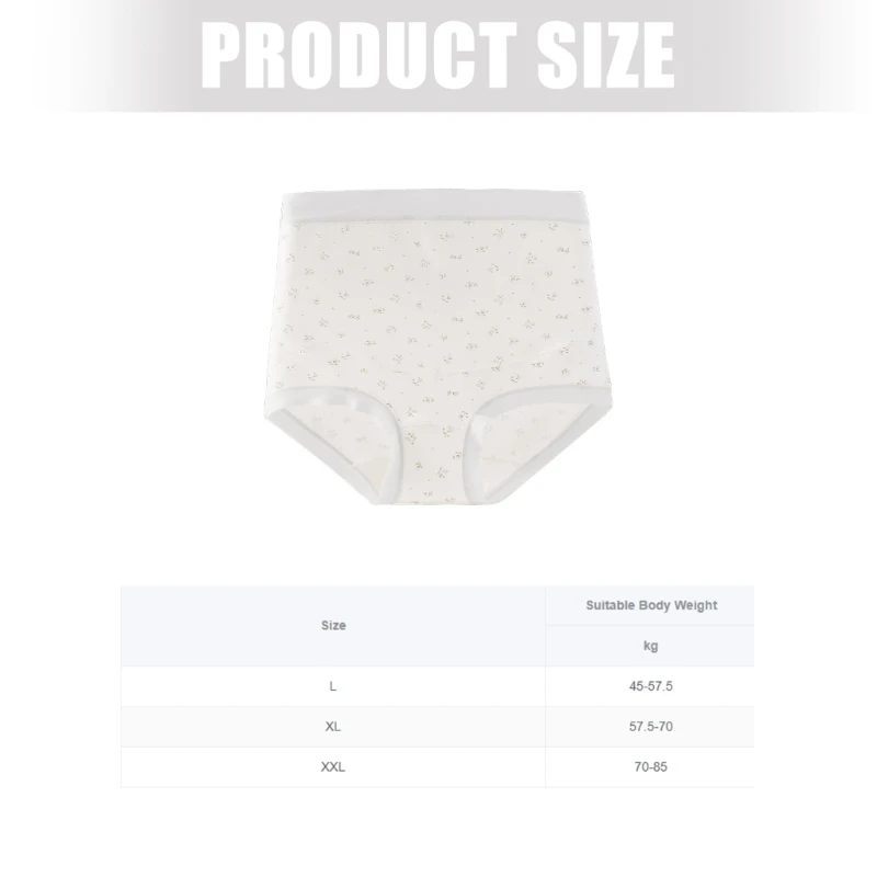 Floral Print Prenatal Underwear Briefs Soft Fabric Supportive High Waist Design