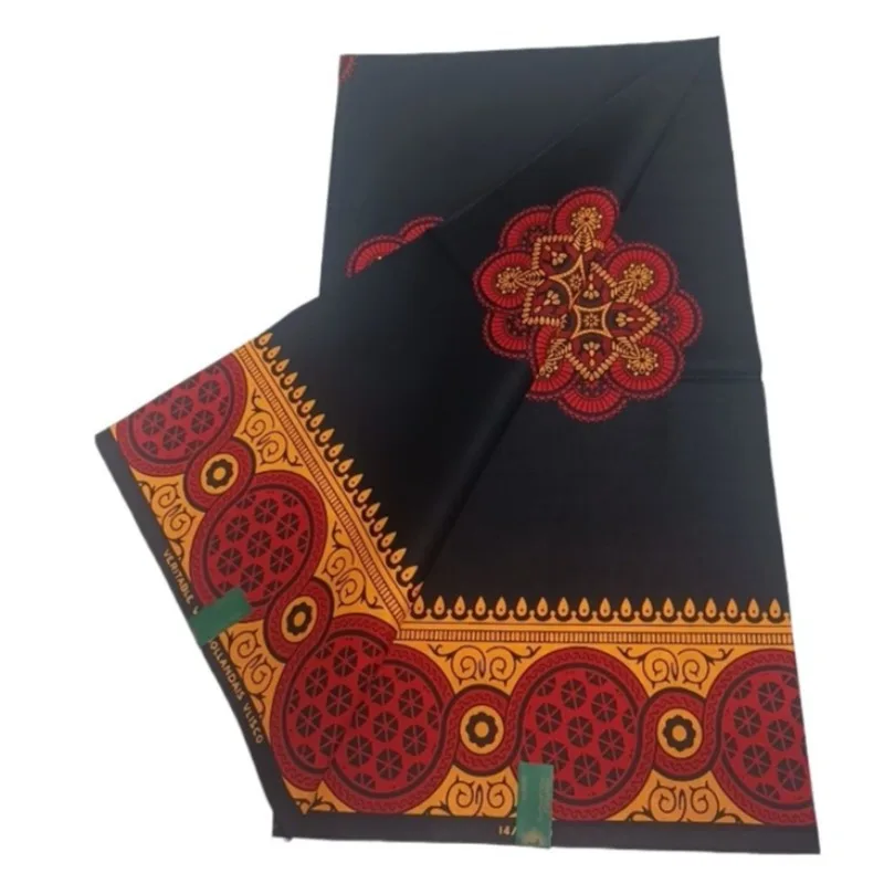 Tissu africain imprimé en cire véritable Ankara, 100 % coton, authentique et original, pour la couture, 6 yards, prix de gros