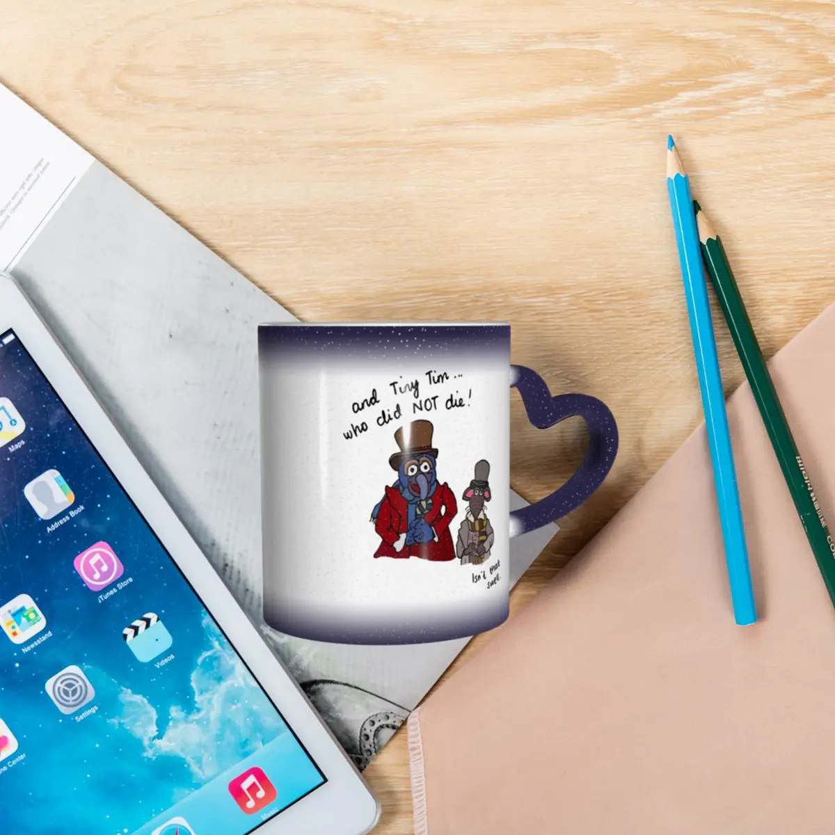 وTiny Tim Who لم يوتى Muppet عيد الميلاد كارول القدح مضحك أكواب القهوة السيراميك أكواب الشاي كوب حليب درينكوير هدايا للأصدقاء #3