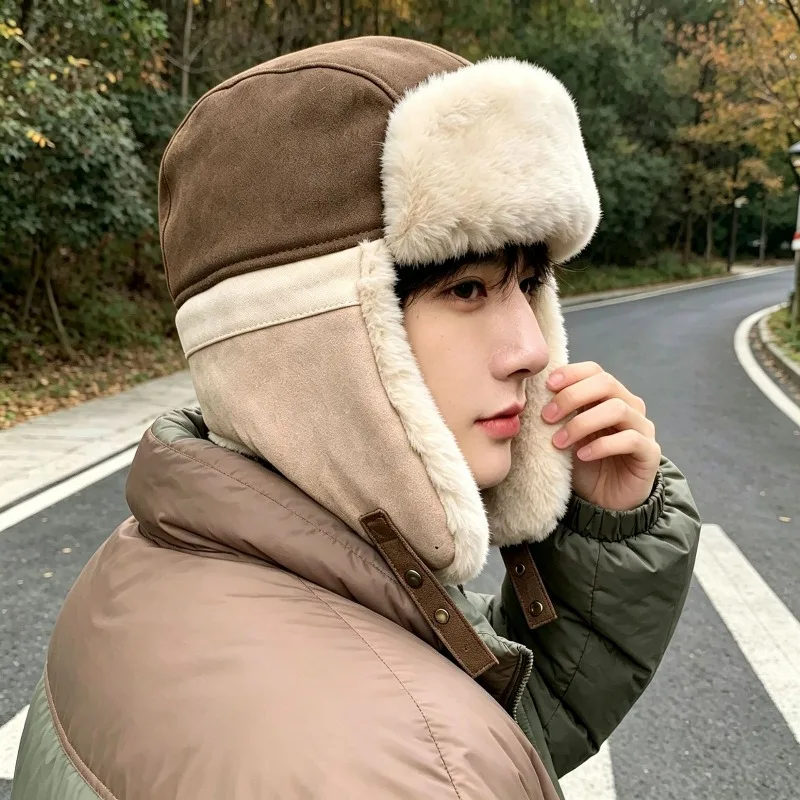 Lei Feng Hat Women's Winter Outdoor Riding Windproof Warm Pullover Hat Korean Version Versatile Plush