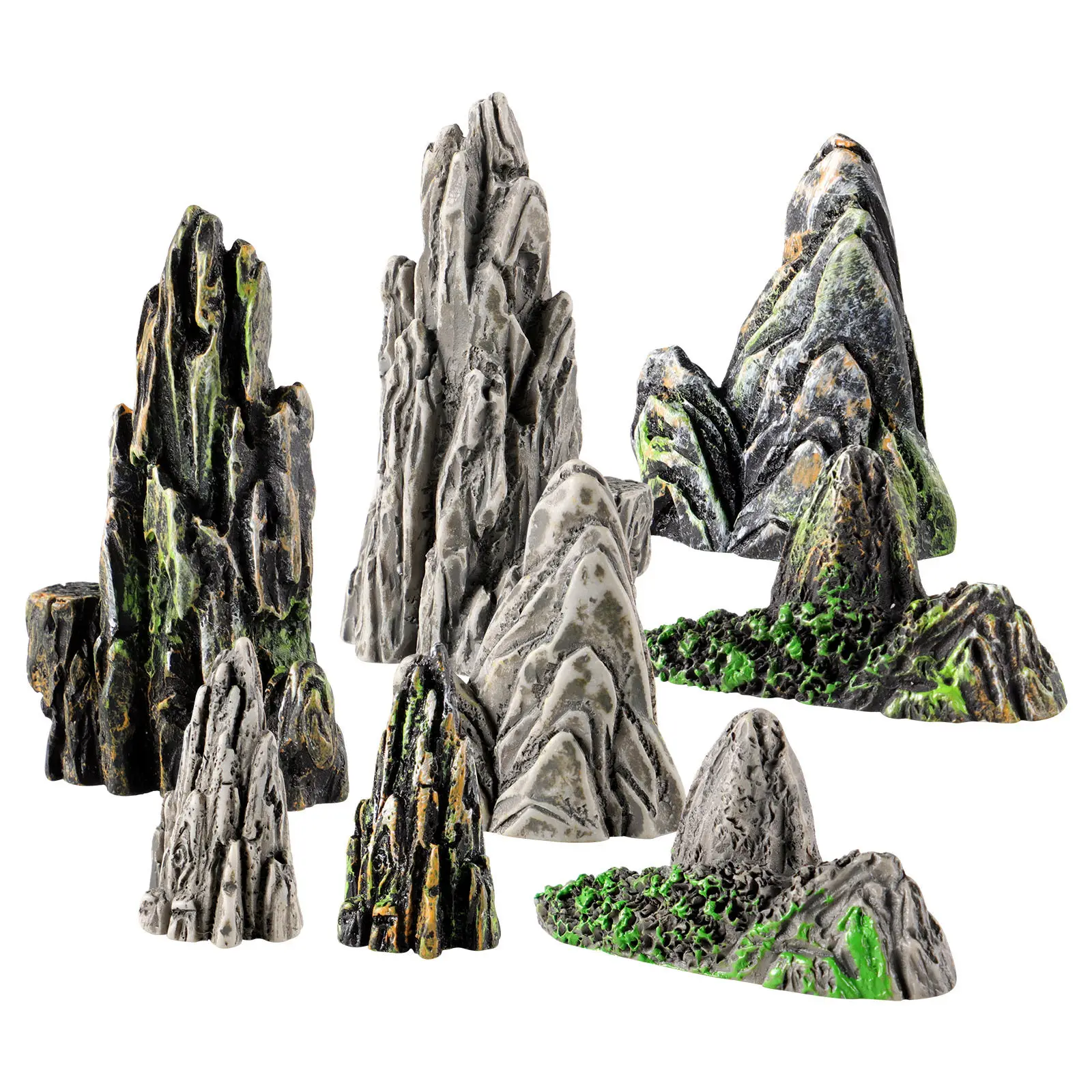 8Pcs Mini Resin Rockery Set Ze - Bonsai Zen Garden Set ulasan dan harga