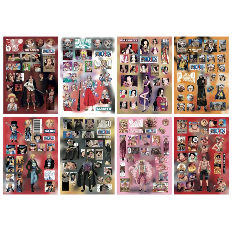 One Piece stickers Shanks cartoon high appearance value fashionable personalized student planner material waterproof stickers view 6
