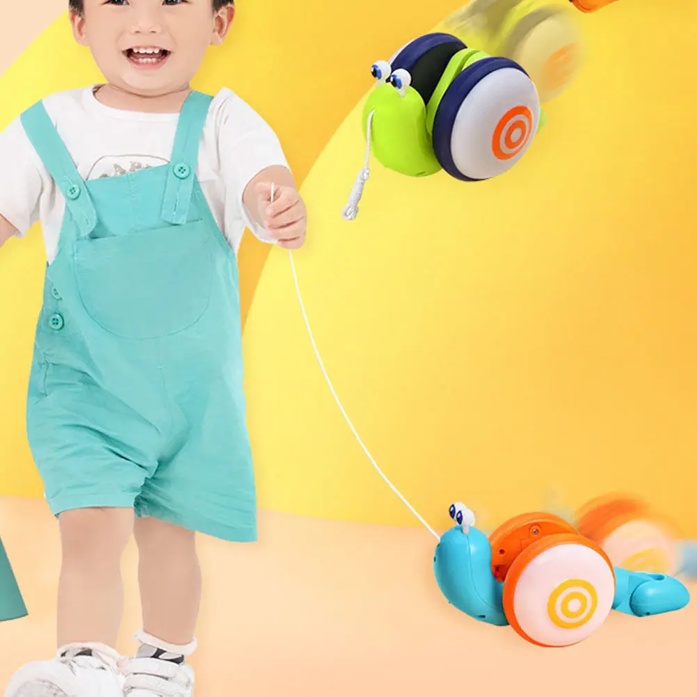 Snail Pulling String Traction Baby Walker Early Education Pull Learning Walker Toddler Pulling Rope Crawling Learning