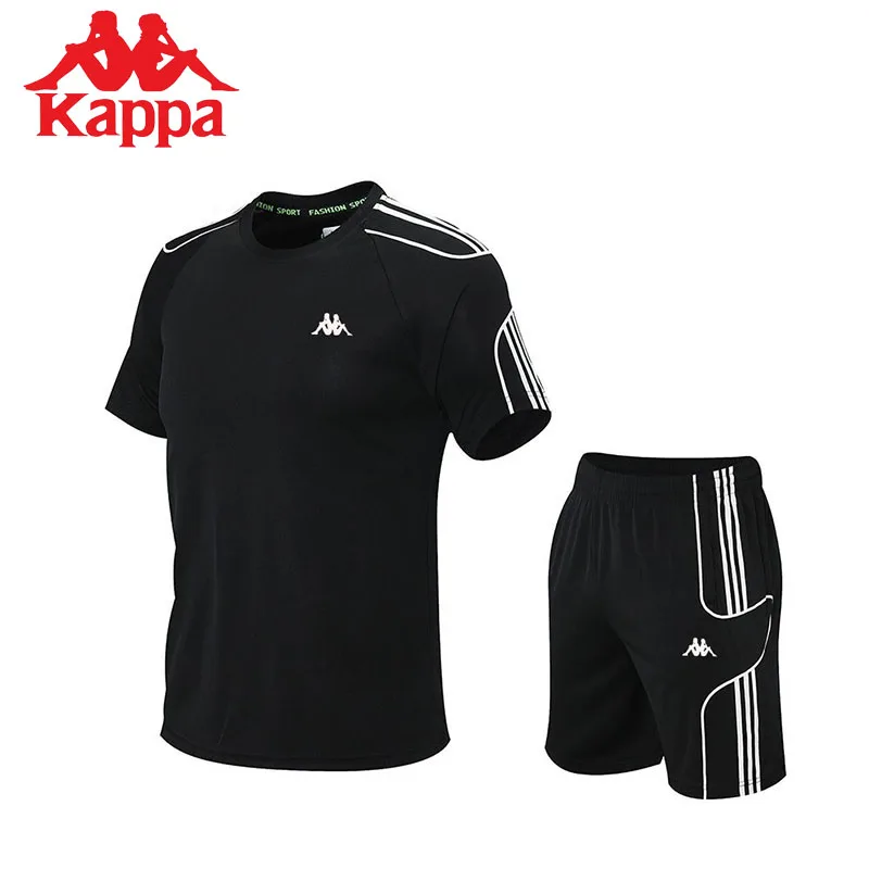 

Kappa 2025 New Fitness Clothes Men's Sportswear Suit Summer Short-sleeved T-shirt Luxury Brand Running Sports Compression Shirt