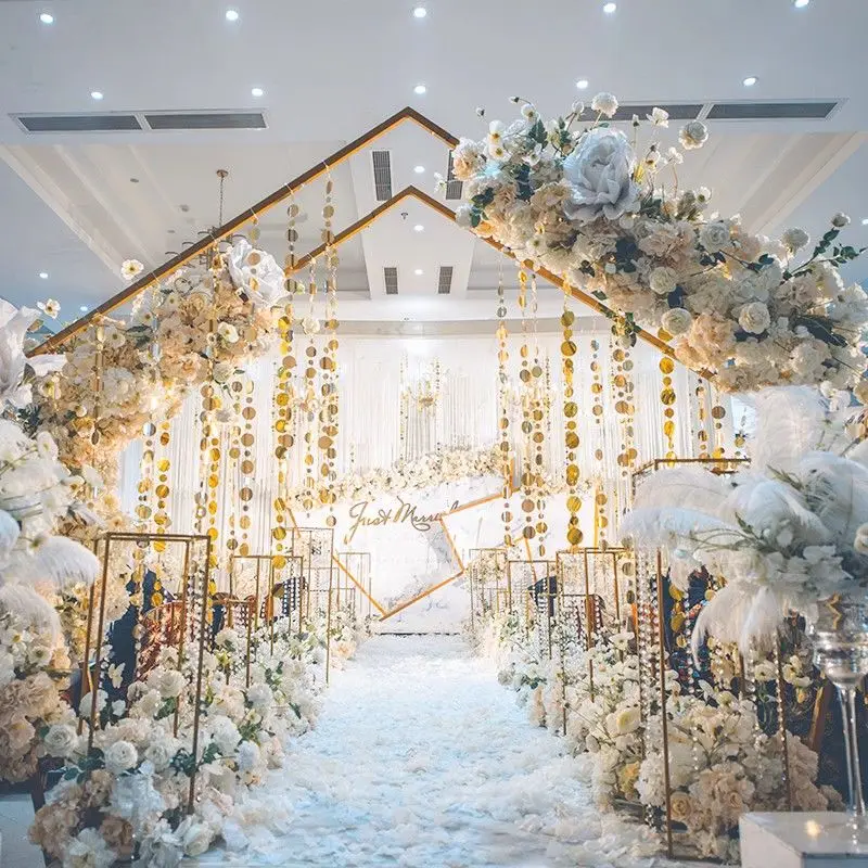 

Irregular Shape Stand Decoration, Wedding Backdrop, Stainless Steel Background, Birthday Party, Outdoor Arch