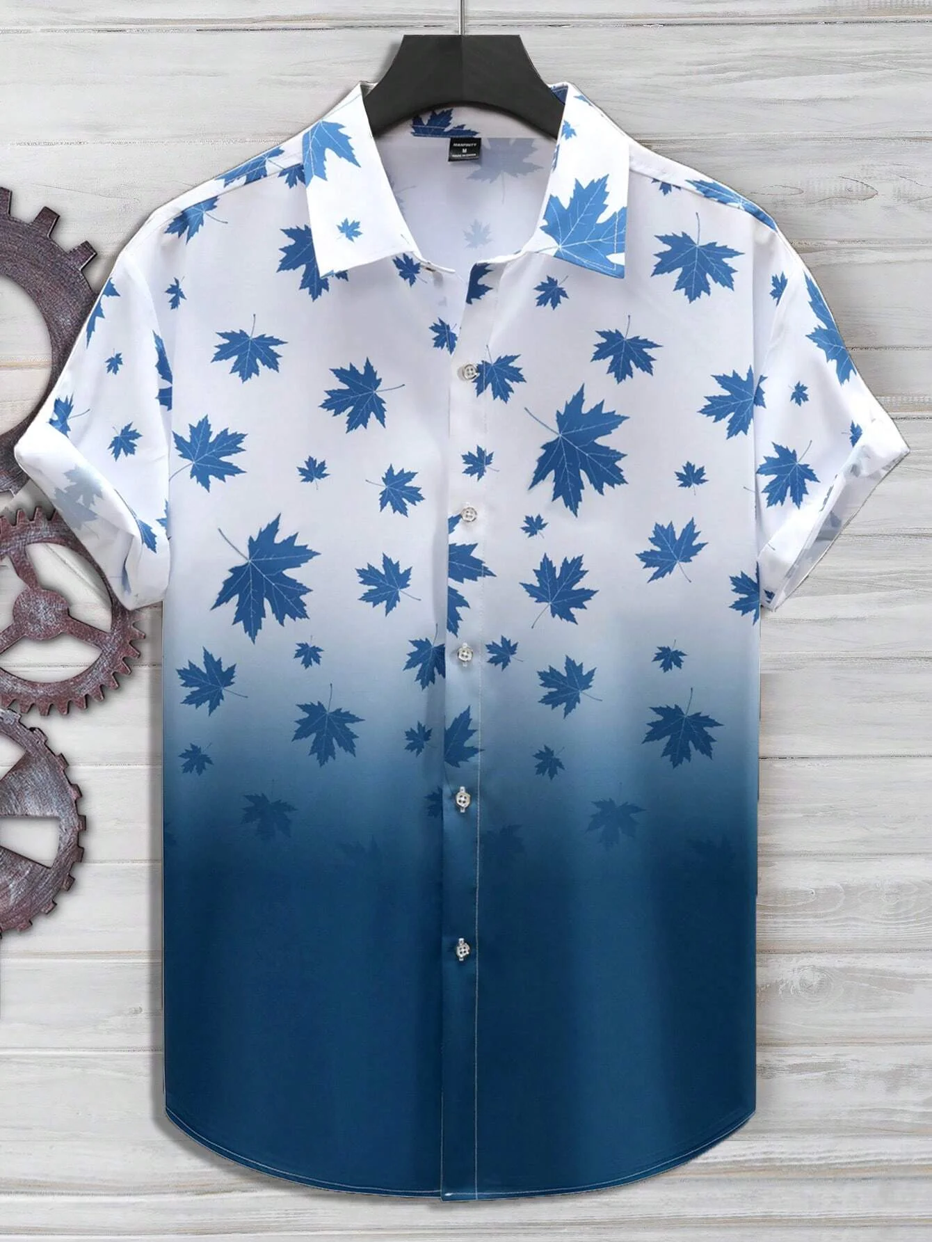 Summer Coconut Tree Men\'s Palm Graphics Shirt Summer Aloha Shirt Casual Turndown Short Sleeve Stretch Fabric Shirt Harajuku