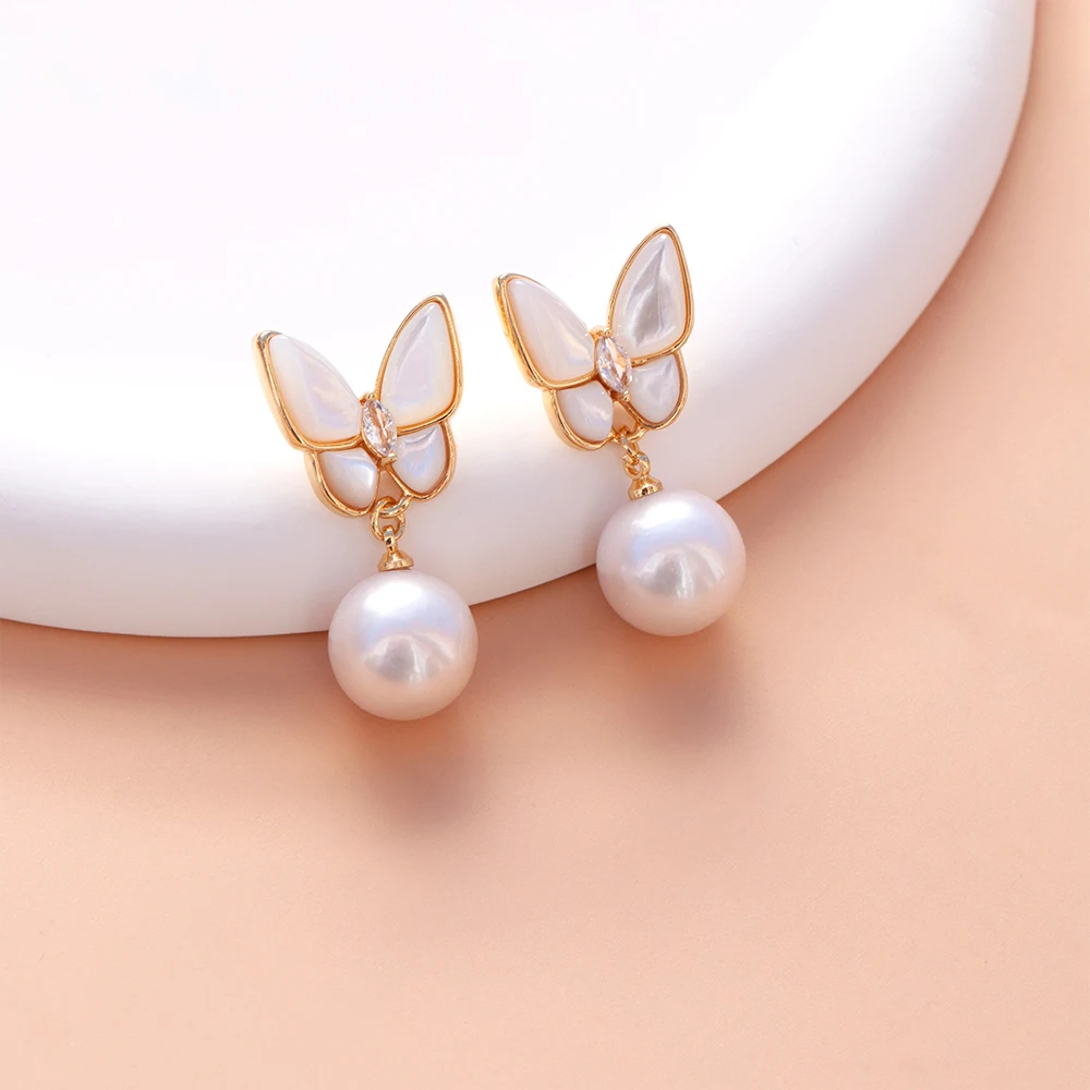 

Вневременные серьги-гвоздики с жемчугом, задняя часть из стерлингового серебра 925 пробы, классический ювелирный подарок для нее PE018