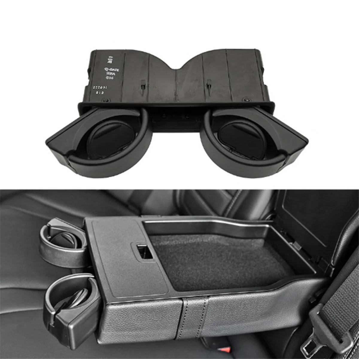 Car Rear Seat Armrest Insert Drinks Cup Holder 0998100213 for Mercedes-Benz C GLC CLASS W205 W253 W213 W222 Black