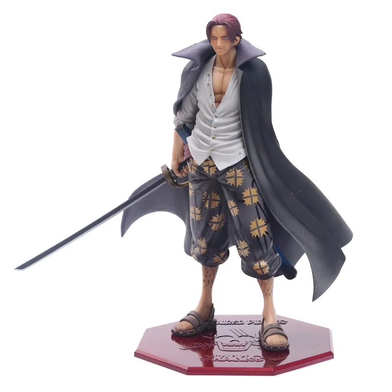 Anime ONE PIECE Overhead War Four Emperors Redhead Shanks Standing Posture Statue PVC Action Figure Collectible Model Toy