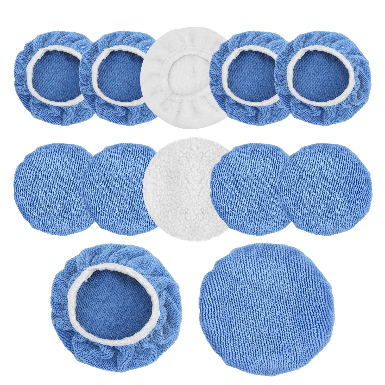 Polishing Buffing Pads 12 Packs Car Polisher Bonnet Set for Truck Motorcycle Boat for 5-6in Polishers