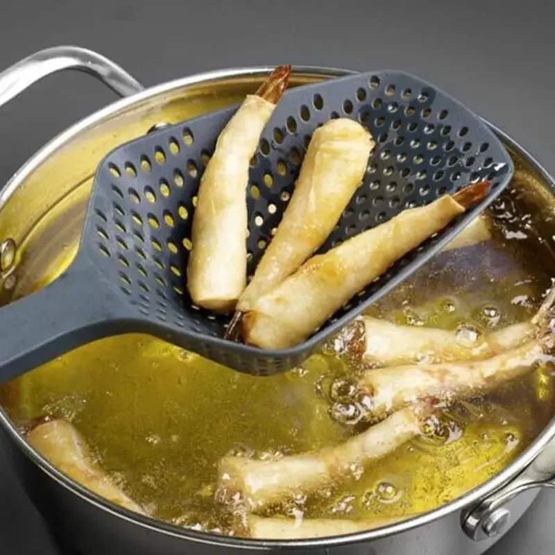 مصفاة ملعقة قمع كبير مصفاة الطعام المقلي طعام الخضار تصفية المياه المحمولة أدوات المطبخ المنزلية الطبخ