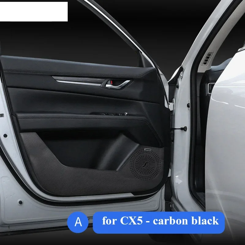 

Кожаная наклейка из углеродного волокна, противоударная крышка, защитный коврик для порога, аксессуары для Mazda CX5 CX-5 KF CX8 CX-8 2017-2024