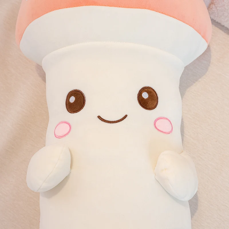 Kawaii Plant Long Legs Sleeping Mushroom Cushion Plush Toy Stuffed Doll Cartoon Home Sofa Bed Hugging Pillow Decorativos