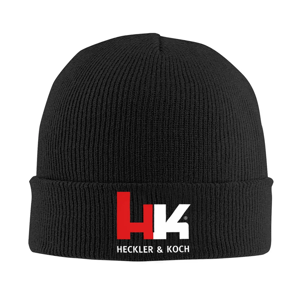 HK design simple black background Men Women Unisex Knitted Hat Beanie Pullover Cap Winter Thermal Warm Christmas Outdoor Cycling