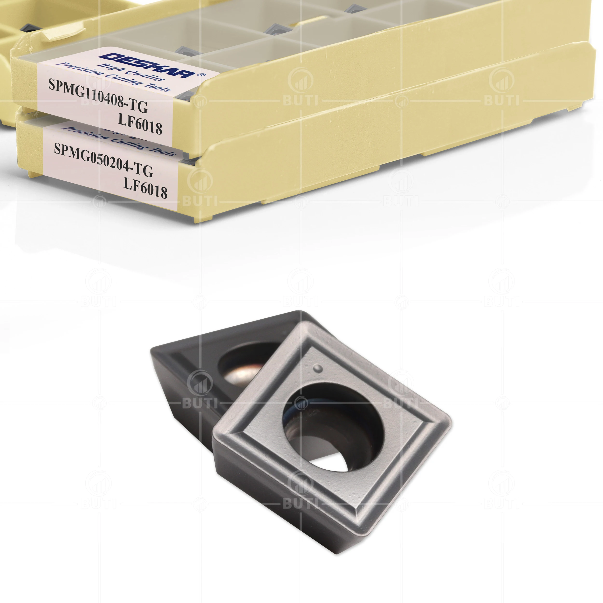Imagem -03 - Original Spmg050204 Spmg060204 Spmg07t308 Spmg090408 Spmg110408 tg Lf6018 u Inserções de Carboneto para Aço Inoxidável Deskar100