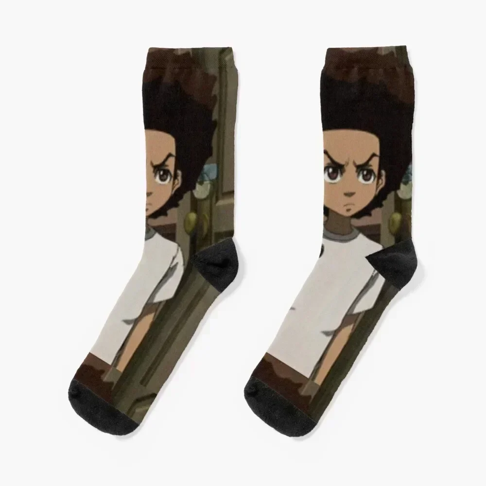 

The Boondocks Huey Socks ankle moving stockings colored floral Socks For Man Women's