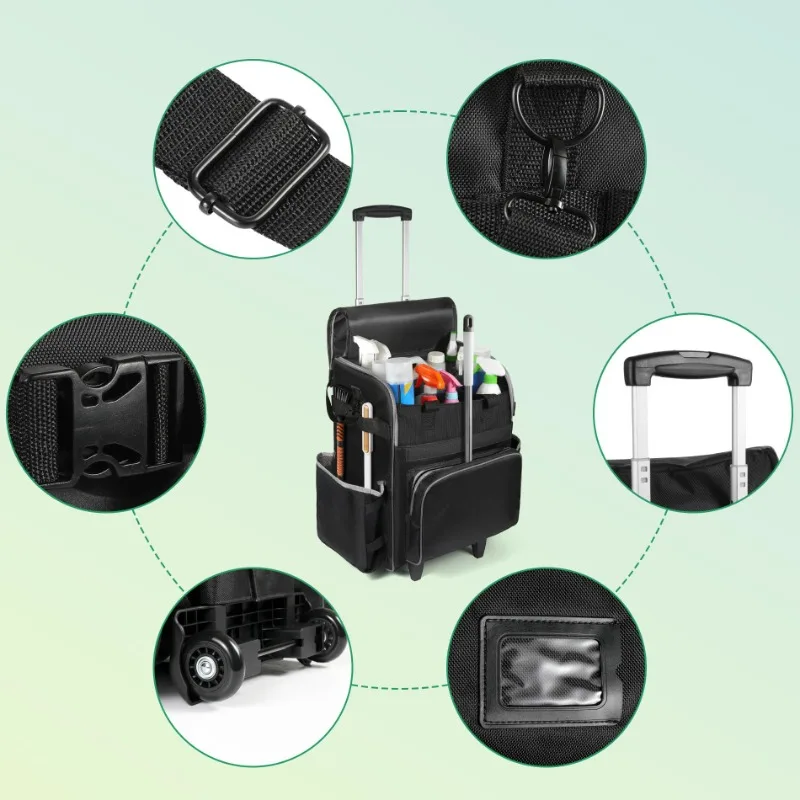 Portable multi-functional cleaning trolley car bag cleaning tool storage box