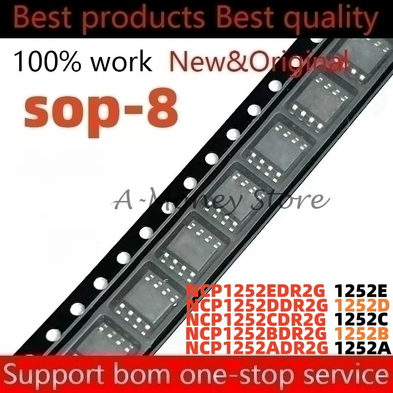 (5pcs)1252C 1252D 1252A 1252B 1252E NCP1252ADR2G NCP1252BDR2G NCP1252CDR2G NCP1252DDR2G NCP1252EDR2G sop-8