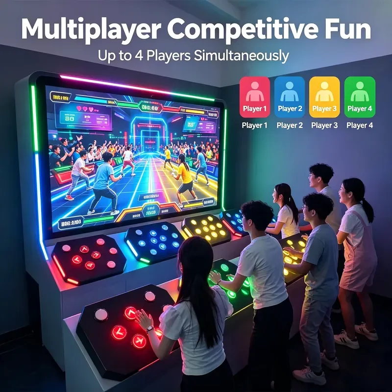Interactive LED Game System | Multiplayer Competitive Arcade Game Machine | Entertainment Equipment for Game Centers & Malls