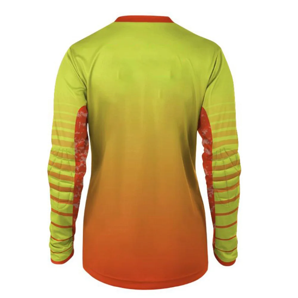 Custom Adult Youth Long Sleeve Soccer Jerseys Padded Elbows Stripe T-shirts Team Uniforms  Personalized Name Number Logo