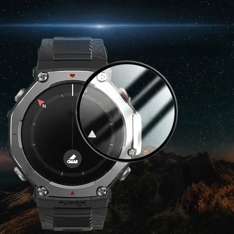 For Amazfit T-Rex 3Pro TRex 3 Pro Screen Protector Anti-scratch Full Coverage Not Glass 5D Soft HD Film, Anti-Finger, Clear View