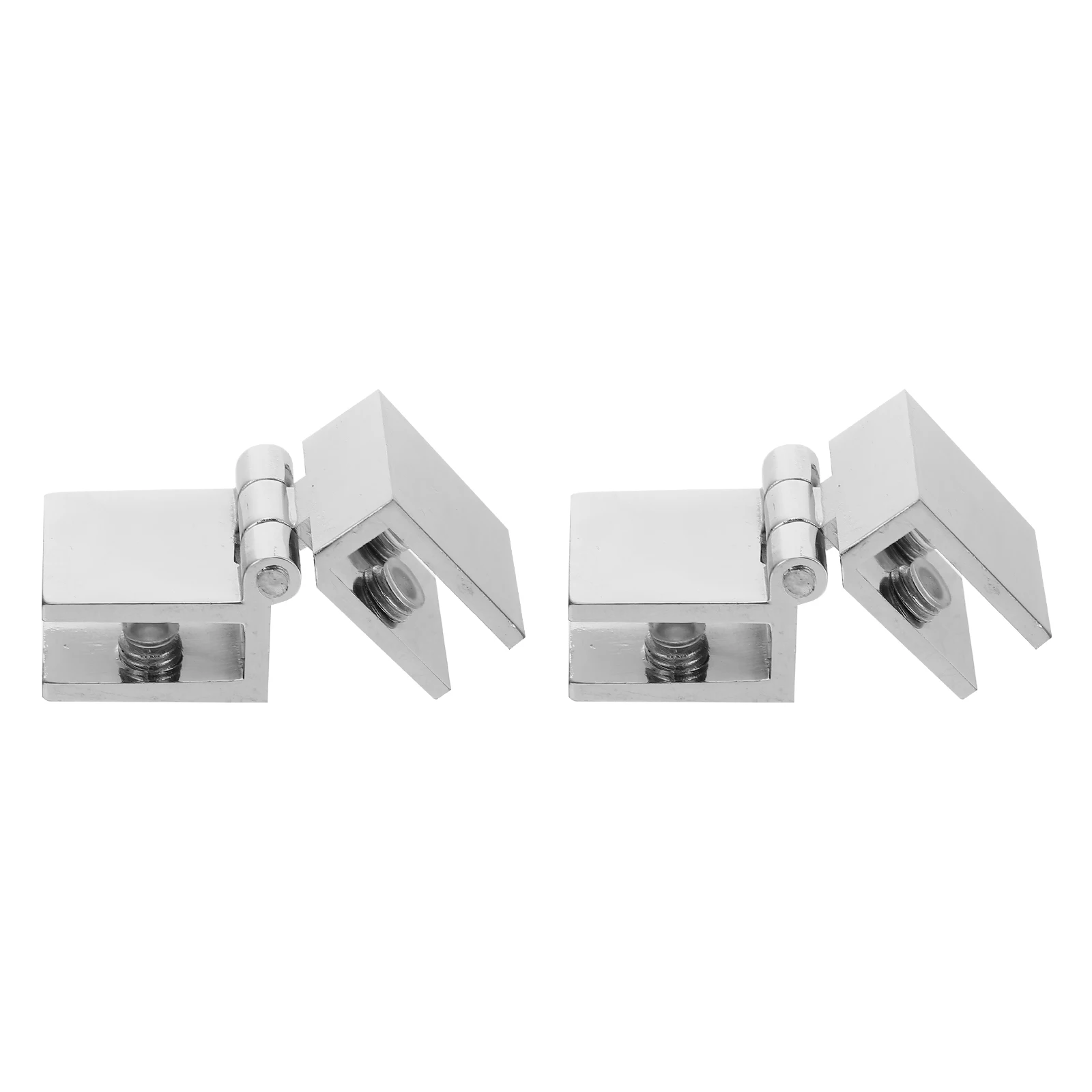 

2pcs Zinc Alloy Sturdy For Wine Cooler Glass Non-Perforated Design Easy Installation Gate Display Cabinet Door Accessory Cabinet