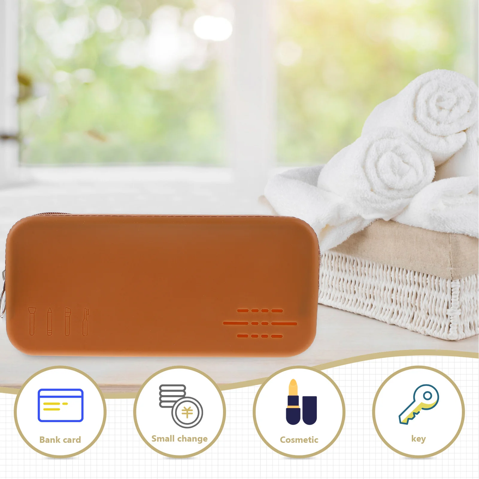 メイクブラシポーチエレガントなトラベルオーガナイザーバッグ女性用ポータブルケース口紅コインキー収納ポーチ