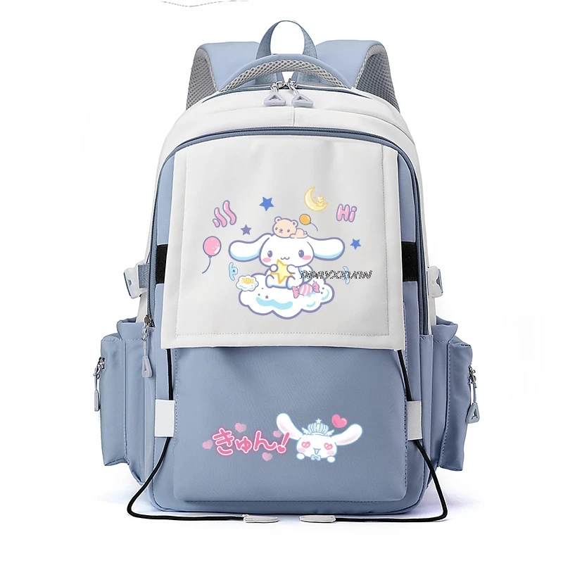 Cinnamoroll Backpacks Kids Boys Girls School Bags Cartoon Bag Student College Bookbag Kindergarten Rucksack Women Travel Casual