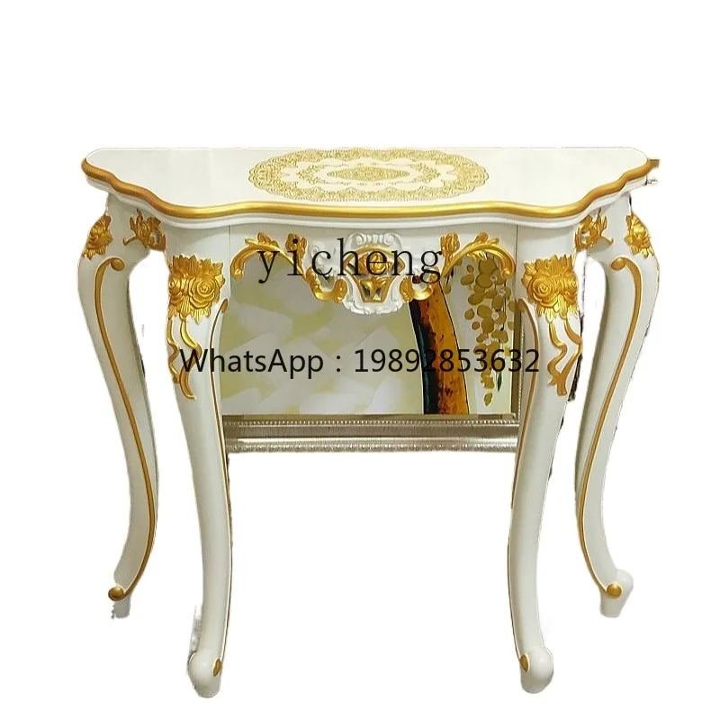 TQH porch cabinet against the wall corridor table decoration table shelf light luxury style door entry living room partition