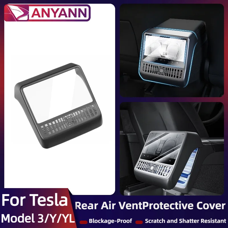 For Tesla Model Y Juniper/YL Launch/3 Highland Rear Air Vent Protective Cover Screen Tempered Film Integrated Interior Accessory