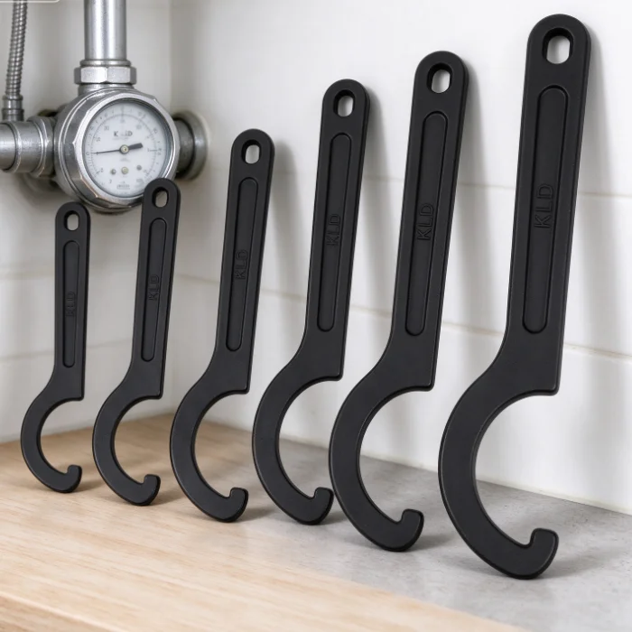 6pcs High Carbon Steel Half Round Spanner Water Meter Round Nut Wrench Plumbing Hand Tool Pipe Meter Repair Household Hardware