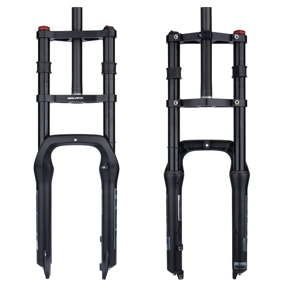 Double Shoulder Qr Beach Snow Bike Fork 26*4.0inch / 20*4.0 inch 130mm Travel Air Suspension MTB E-bike Front