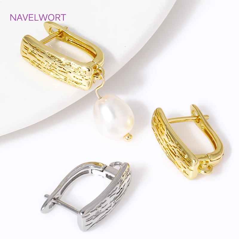 Trendy Brass Earring Hooks Clasp Accessories 18K Gold Plated Earwires Fasteners,Earring Fixtures,For Earring Making Accessories