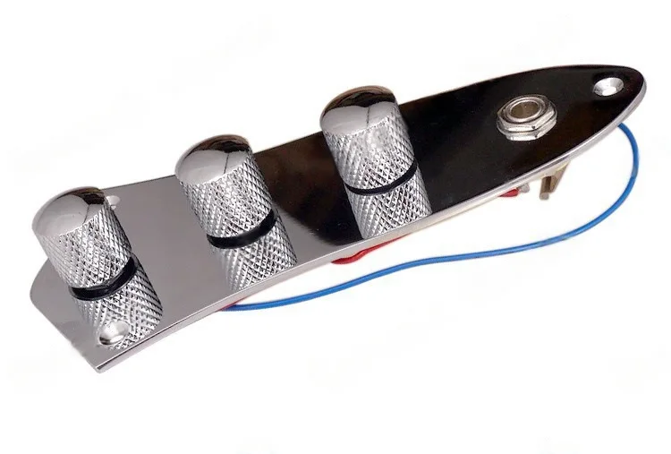 

Electric Bass Control Circuit Board Assembly Set Metal Plate Potentiometer Socket