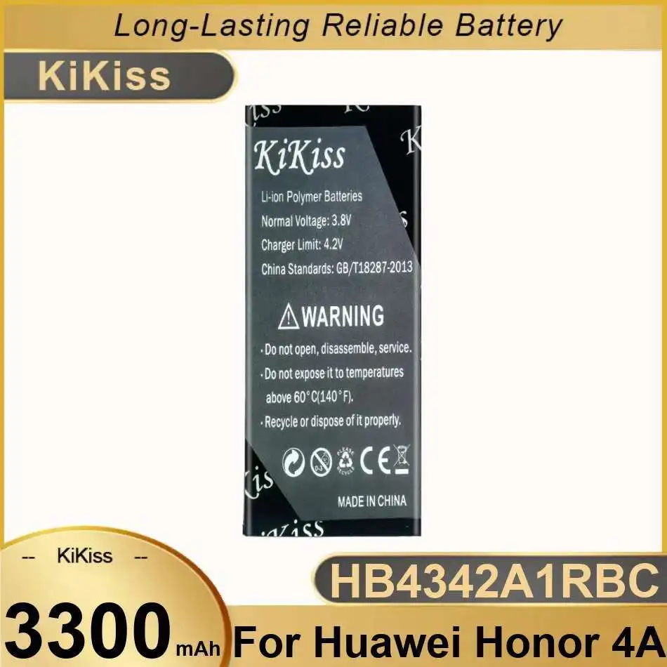 

Durable 3300Mah Long-Lasting Performance For Huawei Honor 4A Honor4a Scl- TL00 AL00 CL00 Mobile Phone Battery HB4342A1RBC
